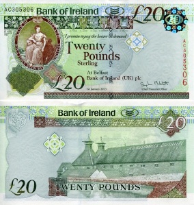Northern Ireland 20 Pounds pNew 2013 - available for purchase at robertsworldmoney.com