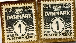 Danish 1 Ore Stamp Note